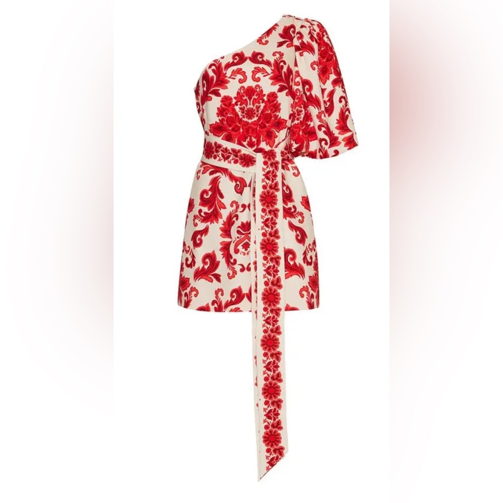 Cara Cara One Shoulder Red Floral Dress
